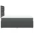 Vidaxl Box spring postelja z vzmetnico temno siva 120x190 cm blago