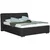 Tapacirani Krevet France Storage 160/200 cm , crna