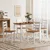 Homestar Jedilna miza komplet 1 miza 4 stoli 108x65x75 cm rjava bela