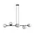 Luster na sajli ROSSI 6xE14/10W/230V crna/siva