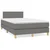 Vidaxl Box spring postelja z vzmetnico LED temno siva 120x190 cm blago