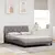 vidaXL Posteljni okvir z LED brez vzmetnice taupe 140x200 cm blago