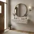 Hanah Home komoda Moka 120, 120 cm, bela / travertin / srebrna
