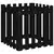 Vrtna sadilica s izgledom ograde crna 60x60x60 cm od borovine