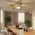 Brilagi - LED prigušiva plafonski ventilator LED/34W/230V 132 cm bela/smeđa + daljinski upravljač
