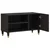 TV ormar s policom Crna 80 x 33 x 46 cm Čvrsto drvo manga