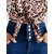 GUESS Bluza rjava/kapučino/črna