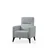 Kristal 3+1 - Anthracite, Light Grey AnthraciteLight Grey Sofa Set