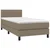 Vidaxl Box spring postelja z vzmetnico taupe 90x190 cm blago