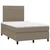 vidaXL Box spring postelja z vzmetnico taupe 120x200 cm blago