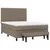 Vidaxl Box spring postelja z vzmetnico taupe 140x200 cm blago