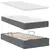 Krevet s od storage s uzglavljem Tamno siva 90 x 200 cm