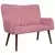 Sofa za dvije osobe Ružičasta 115 x 61 x 87 cm Baršun
