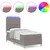 LED Box Spring Krevet Sivo-smeđa 90 x 190 cm tkanina