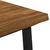 vidaXL 70 x 70 x 75 cm Masiven les akacije Naravna in črna Kvadrat