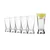 Set of 6 vodka glasses, made from glass, 50 ml, X-line - Krosno