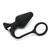 Rimba Silicone Butt Plug with Cockring Black