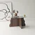 HANAH HOME Sto za dnevnu sobu Butterfly Walnut Transparent