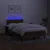 Vidaxl Box spring postelja z vzmetnico LED tem. rjava 120x190 cm blago