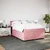 Vidaxl Box spring postelja z vzmetnico roza 140x190 cm žamet