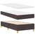 vidaXL vidaXL Box Spring postelja z vzmetnico temno rjava 100x200 cm tkanina, (22052333)