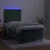 Vidaxl Box spring postelja z vzmetnico LED tem. zelena 100x200cm žamet