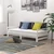 Vidaxl Izvlečna dnevna postelja bela trdna borovina 2x(90x200) cm