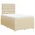 vidaXL vidaXL Box spring postelja z vzmetnico krem 120x200 cm blago, (21309321)
