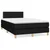 vidaXL Box spring postelja z vzmetnico LED črna 120x190 cm blago