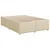 Vidaxl Box spring postelja z vzmetnico krem 140x200 cm blago