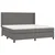 Vidaxl Box spring postelja z vzmetnico siva 200x200 cm umetno usnje