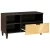 TV ormar Crna i zlatna 80 x 33 x 46 cm Konstruirano drvo