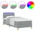 LED Box Spring Krevet Svijetlo siva 90 x 190 cm tkanina
