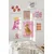 WallXpert set od 8 uramljenih slika Çgs-038, roze i narandžasti motivi – tigrovi, kockice, karte i natpis Lucky You, beli ram