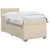vidaXL Postelja boxspring z vzmetnico Krem 90 x 190 cm Blago
