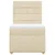 Vidaxl Box spring postelja z vzmetnico krem 90x200 cm blago
