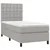 Vidaxl Box spring postelja z vzmetnico svetlo siv 100x200 cm blago