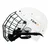 Hokejska čelada POWERTEK V3.0 Combo White Senior XL
