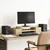 Stalak za monitor s pohranom boja hrasta 70 x 27 x 15 cm drveni