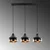 Opviq Yildo 6877 Viseća svjetiljka, E27, 3x40W, IP20, Crna