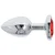Metalni Butt Plug Kristal - Crvena, 8cm x 4cm
