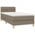 Vidaxl Box spring postelja z vzmetnico LED taupe 90x190 cm blago
