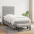 Vidaxl Box spring postelja z vzmetnico svetlo siva 80x200 cm blago