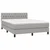 Vidaxl Box spring postelja z vzmetnico LED sv. siva 140x200 cm blago