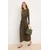 Trendyol Modest Ženska haljina Tctss26Eb00020, Kaki