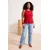 Trendyol Curve Ženska bluza Tbbss26Af00078, Crvena