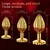 SuperLove Nympho Butt Plugs Set Gold