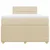 Vidaxl Box spring postelja z vzmetnico krem 120x200 cm blago