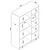 Hanah Home ormar Loren 1600-234, 135,8 cm, orah / beli