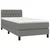 Vidaxl Box spring postelja z vzmetnico temno siva 90x200 cm blago
